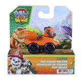 PATRULA CATELUSILOR FILMUL CU DINOZAURI PUP SQUAD RACERS VEHICUL CU FIGURINA ZUMA 6.5CM