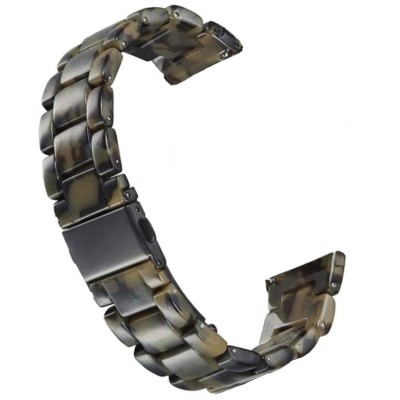 Curea polimer compatibila cu Samsung Galaxy Watch3, 45mm, Telescoape QR, 22mm, Army Green foto