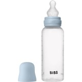 BIBS Anti-Colic Baby Bottle Silicone biberon anticolici cu suzetă din silicon Baby Blue 270 ml