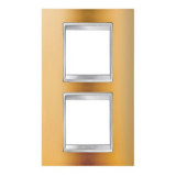 Placa ornament CProiector HORUS LUX international - IN METALLISED TECHNOPOLYMER - 2+2 modul VERTICAL CENTRE DISTANCE 71mm - GOLD - CProiector HORUS