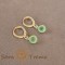 Cercei finuti cu prindere confortabila si cristal zirconia verde proaspat