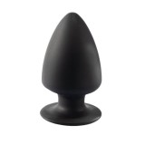 Plug anal SILEX-D XS Plug Model 1, din silicon premium, reactiv la căldură, lungime 8 cm, diametru 4.5 cm, negru (mărime XS)