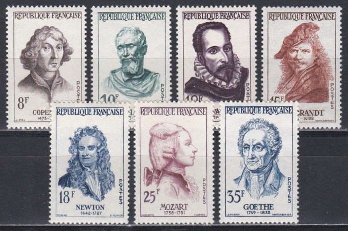 Franta 1957 - Bărbați celebri, MNH