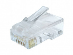 Mufa modulara Gembird LC-8P8C-002/100 plug 8P8C pentru cablu solid LAN CAT6 foto