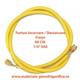 Furtun pentru incarcari - descarcari agenti frigorifici 1/4&quot; SAE, 90 cm, Oem