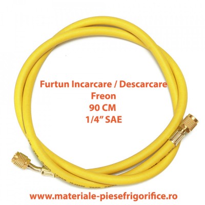 Furtun pentru incarcari - descarcari agenti frigorifici 1/4&amp;quot; SAE, 90 cm foto