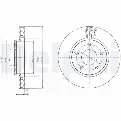 DELPHI BG4258 Disc frana foto