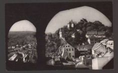 CPIB 24397 CARTE POSTALA - SIGHISOARA, VEDERE DIN TURNUL CU CEAS, RPR, CIRCULATA, 1965, STAMPILE, TIMBRU