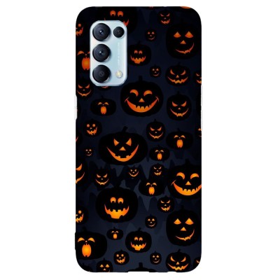 Husa compatibila cu Oppo Find X3 Pro model Excited pumpkins, Silicon, TPU, Viceversa foto
