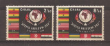 Ghana 1959-1961 - Ziua Libertății Africii, 2 serii - a II-a este supratipar, MNH, Nestampilat
