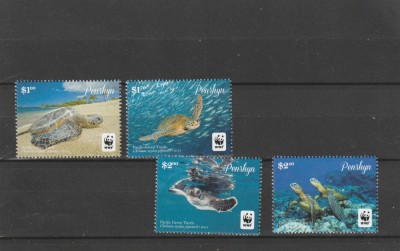 Penrhin 2014 - Fauna , WWF , Testoase , serie 4 valori , dantelate , MNH , Mi.762-765 foto