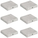 Gossi capace stalpi de gard piramida 6 buc. metal galvanizat 91x91 mm