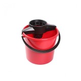 Galeata rotunda, 10 litri, cu storcator si maner plastic, Eco, rosie