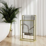 vidaXL Suport de prosoape autonom, auriu, 48x24x78,5 cm, fier