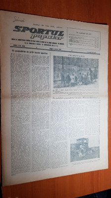 sportul popular 6 aprilie 1954-gospodaria nicolae balcescu,motocros,atletism foto