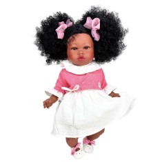 Papusa Nines D&#039;Onil Addis Bailarina Afro cu sunete si miros de vanilie 45 cm