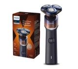 Aparat de ras PHILIPS Seria 5000 X5012 00, barbierit umed uscat, tehnologie SkinProtect, capete flexibile 360, 50 de min, lame ComfortCut, Crom Portoc