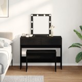 vidaXL Scaun Toaletă Negru Stejar 70x35x45cm Lemn Stratificat Taburet Dormitor Machiaj Interior