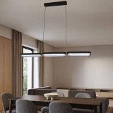 Pendul Led Modern Cu Telecomanda, 80W, Lumina Reglabila 2800K&ndash;6500K, Inaltime Reglabila