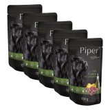 Piper Adult hrană la plic cu carne de v&acirc;nat și dovleac 5 x 150 g