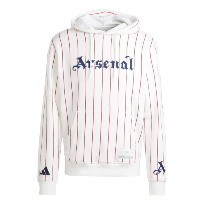 FC Arsenal hanorac de bărbați cu glugă US Pack white - XXL