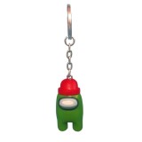 Cumpara ieftin Figurina breloc 3D, Among Us, Seria 2, Verde si Rosu