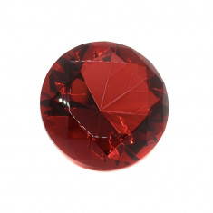Cristal decorativ din sticla k9 diamant mare - 6cm rosu