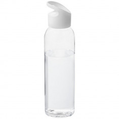 Sticla de apa 650 ml, capac insurubabil, fara BPA, tritan, Everestus, 8IA19123, transparent, alb, saculet de calatorie inclus foto
