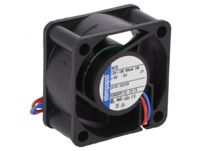 Ventilator DC axial 12V 40x40x20mm 10m3/h 18dBA foto