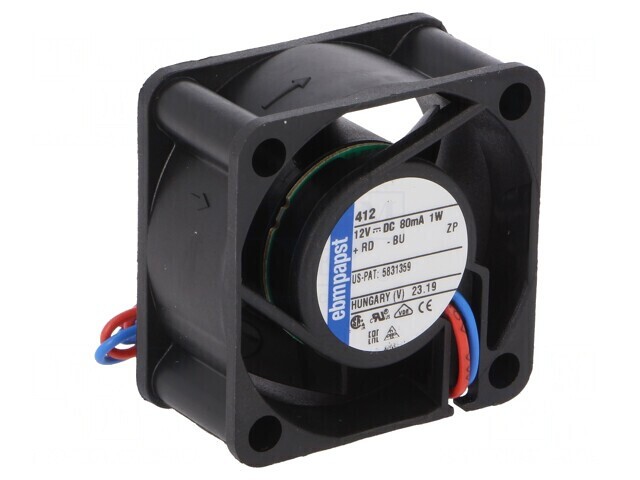 Ventilator DC axial 12V 40x40x20mm 10m3/h 18dBA