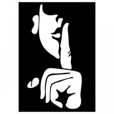 Decoratiune metalica de perete Krodesign Silence, 60 cm, grosime 1.5 mm