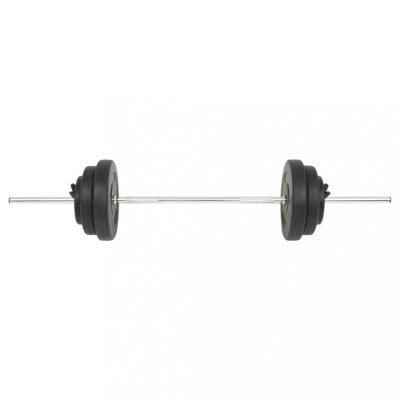 vidaXL Set halteră cu discuri de greutăți, 60 kg foto