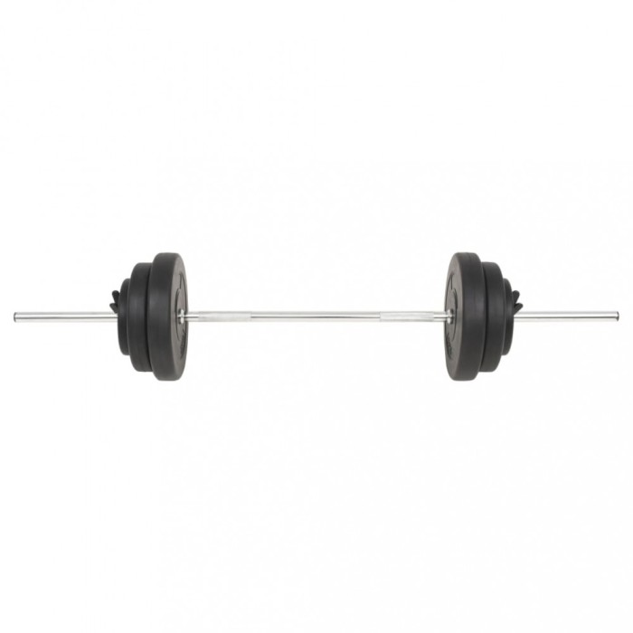vidaXL Set halteră cu discuri de greutăți, 60 kg