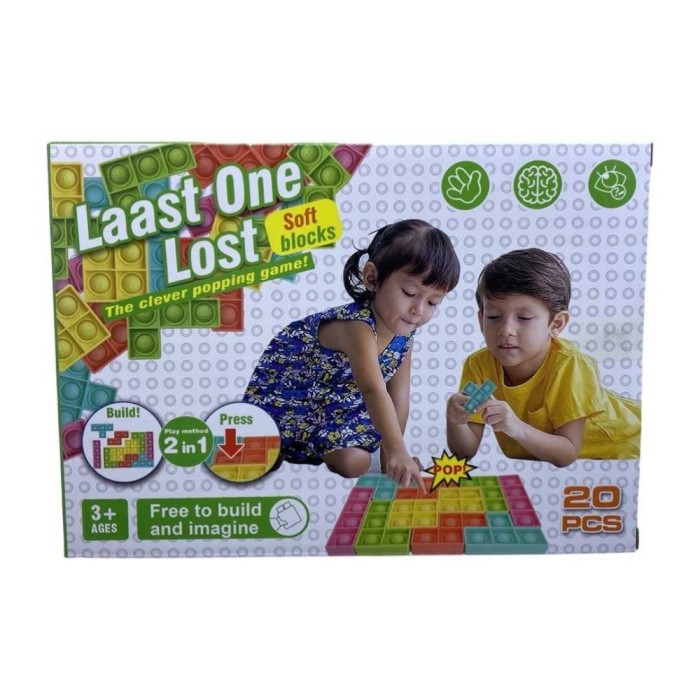 Joc logic Pop it Tetris cine rade la urma