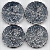 500 LEI ECLIPSA 1999 ALUMINIU AUNC LOT DE 4