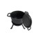 Ceaun 3 in 1 din fonta cu picioare si capac, 10 litri, negru, Kinghoff
