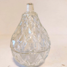 DD- Bomboniera de sticla, in forma de para, vintage, 11cm inaltime