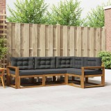 vidaXL Set de canapele de exterior cu pernă 4 pcs Natural și Antracit 3367515