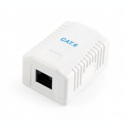 PRIZA RJ45 GEMBIRD Cat6. pt. UTP 1 x RJ45 white NCAC-1U6-01 foto