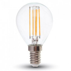 Bec e14 p45 cu filament led 4w 3000k alb cald