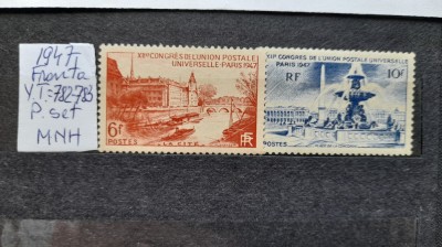 1947-Franta- YT=782-783 p.set MNH foto