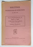 BULETINUL INSTITUTULUI DE LITERATURA PE ANUL 1928 , SUBIECT : ROSMERSHOLM , drama de H. IBSEN , CONFERINTA TINUTA de GEORGE MARINESCU , 1929