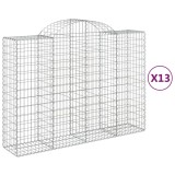 Cumpara ieftin Cosuri gabion arcuite 13 buc, 200x50x140/160cm, fier galvanizat