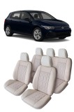 Cumpara ieftin Set huse scaune auto piele alcantara Bej compatibile VW Golf VIII (2020-2025)