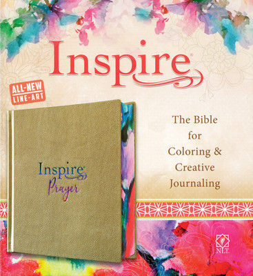 Inspire Prayer Bible NLT (Hardcover Leatherlike, Metallic Gold): The Bible for Coloring &amp;amp; Creative Journaling foto