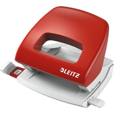 Perforator Leitz 5038, 16 Coli, Rosu, din Metal si Plastic, Perforator 16 Coli, Perforator 16 Foi, Perforator Modern, Perforatoare Leitz, Perforatoare foto