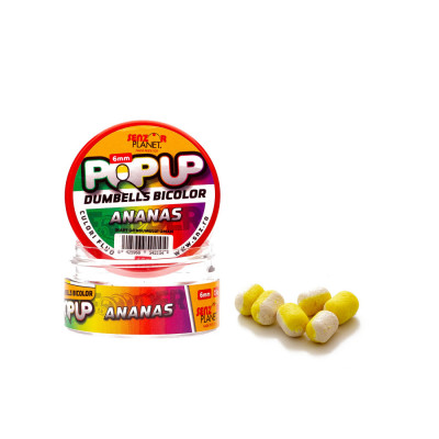 Pop-up dumbells bicolor ananas 6mm 15g foto