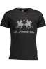 La Martina Tricou barbati, cu imprimeu pe centru, Regular Fit, Negru, M, 2XL, L, XL