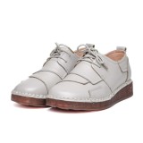 Pantofi din piele naturala bej deschis model 043070, 36 - 41