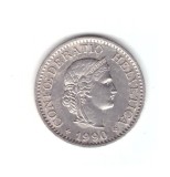 Moneda Elvetia 10 rappen 1990, stare buna, curata